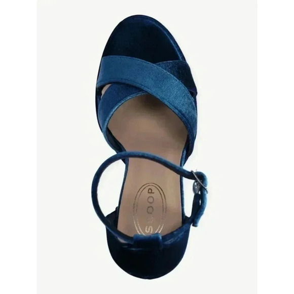 Scoop Women's Velvet Platform Heeled Sandals Size 7.5 - Picture 3 of 6